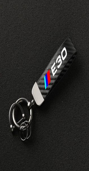 

keychains for e30 e34 e36 e39 e46 e60 e87 e90 car highend carbon fiber leather keychain 360 degree rotating horseshoe key rings1026594, Silver