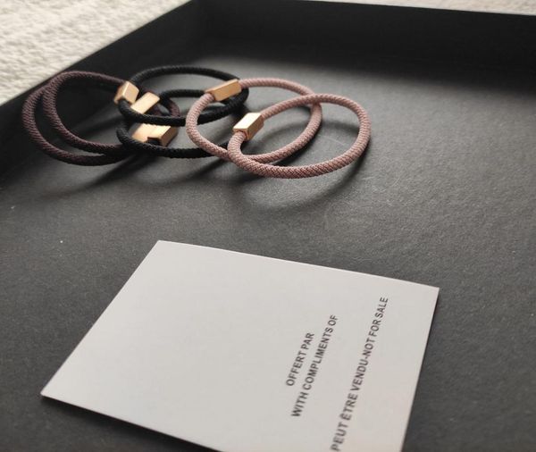 

elastic hair hand square metal engrave letter c fashion hair tie classic rope gift accessories2233329, Pink