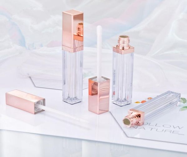 

4ml high class rose gold lip gloss bottle plastic empty cosmetic lip oil refillable tube liquid lipstick storage bottle8571753