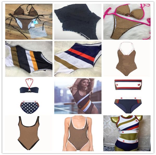 

fd swimsuit new style lady one piece swimsuit women plus size swimwear retro vintage bathing suits beachwear f letter printed swim3844332