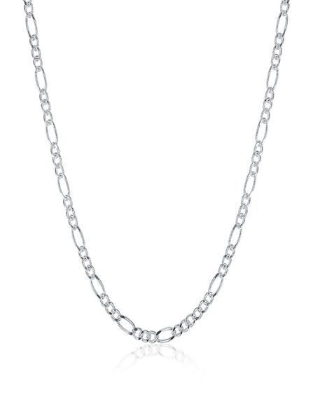

fashion jewelry silver chain 925 necklace 2mm figaro chain for women girl 16 18 20 22 24 inches3635709
