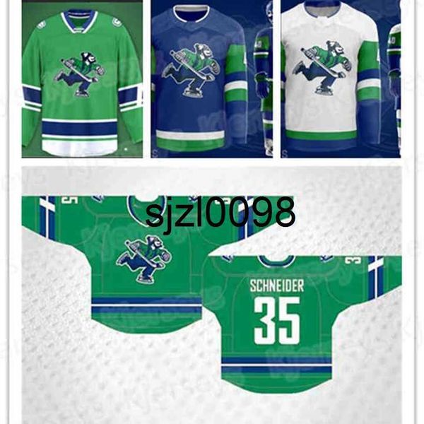 

sj98 ceojohnny canuck ahl 2021 custom hockey jersey any number and name mens womens youth all stitched size s-4xl, Black