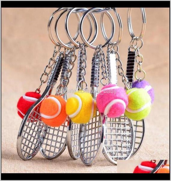 

mini tennis keychain sports style key chains zinc alloy car keyring kids toy novel birthday gift oniax xlub77833217, Silver
