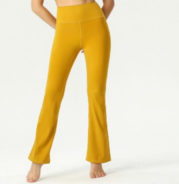 

women yoga pants running street groove flares high waist tight belly sports yoga workout nine minutes pants4150415