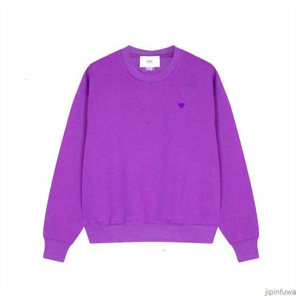 

amis paris france fashion men's and women's hoodie amies de coeur embroidered a heart pattern round neck hoodies d4xz, Black