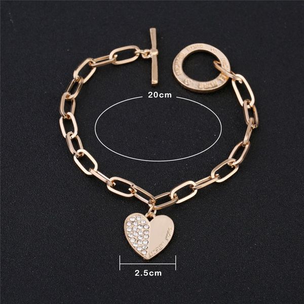 

Women's Rose Gold Pendant Gold Plated Bracelet New Fashion Bracelet Jewelry