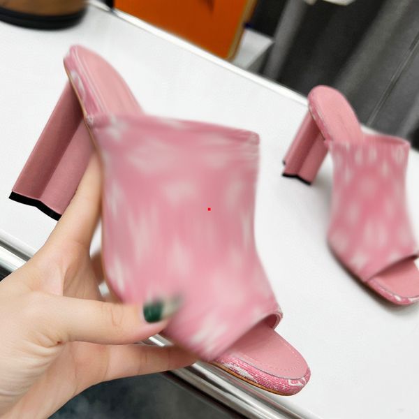 

2023 fashion fashion women's slippers designer colorful women's platform fashion sandals middle heel canvas back sandals beach res, Black