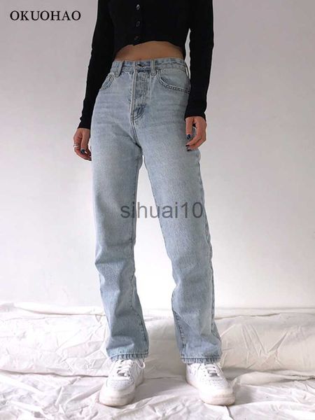 

women's jeans 2022 high waist baggy jeans women casual straight leg loose pants mom jean fashion comfy wash boyfriend wide leg simple t, Blue