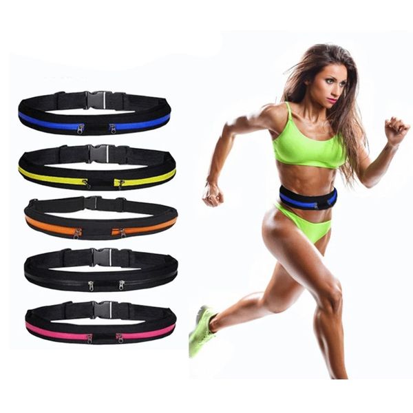 

running waist bag women pocket phone bag outdoor jogging cycling bag waterproof adjustable anti-theft pack men belt sports bag