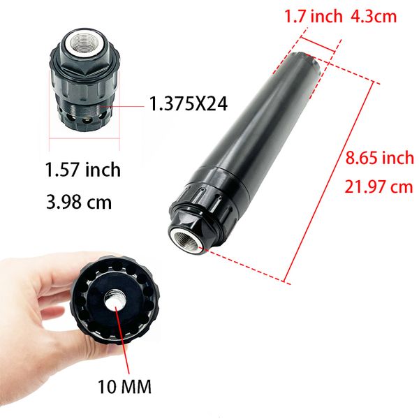 

8.65''l longer solvent traps fuel filter 1.375 x 24 stainless steel 1/2-28 5/8-24 1/2-20 m14x1 m14x1l m14x1.5 booster kits for nap