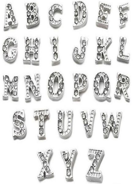 

floating charms mj1130025 260pcs silvergold half rhinestone letters alphabet az each 10 pcs for glass living memory lockets7951090, Bronze;silver