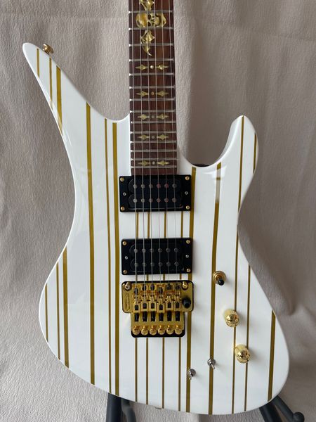 

custom high-end electric guitar, white-gold fast shipping