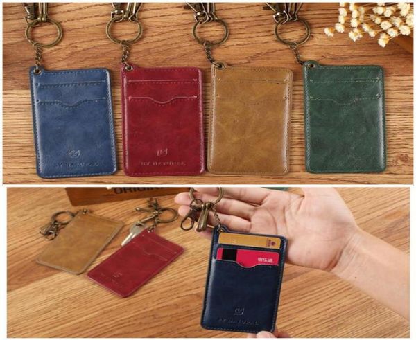 

business id bank credit card case cover holder keychains keyrings identity badge with keychain key ring chain4346991, Silver