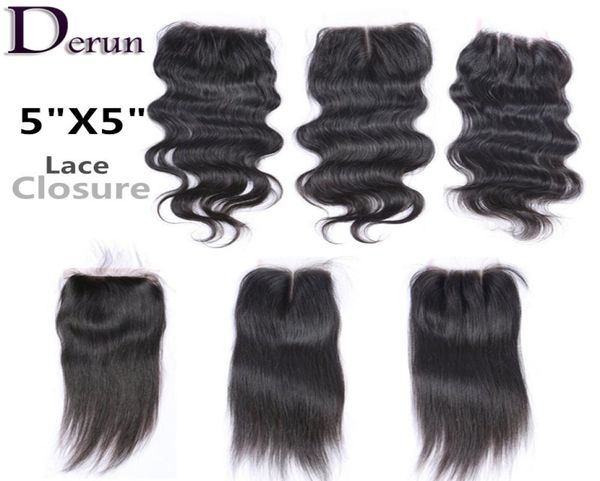 

5quotx5quot lace closure partmiddle part3 ways part brazilian hair body wavestraight human hair closure dhl 2998364, Black;brown