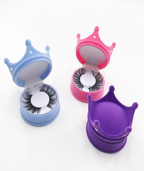 

2021 new arrivals custom crown lashes box eyelash packaging box strip mink eyelash dramatic fluffy 25mm mink eyelashes7246758