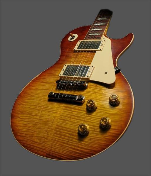 

china lp guitar custom shop aged & signed #6, cherry new arrival electric guitar oem musical36985