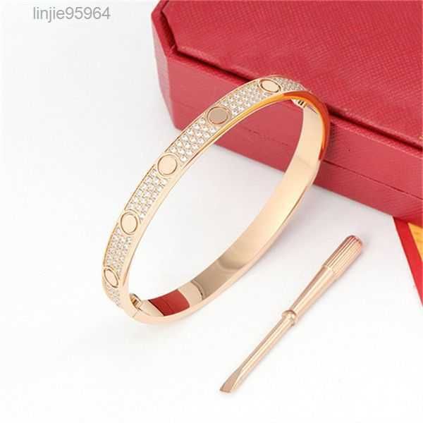 

bracelet designer gold bangel for women men luxury jewelry stainless steel charm cuff silver rose love bracelets mens womens bangles 2zgcf, Black