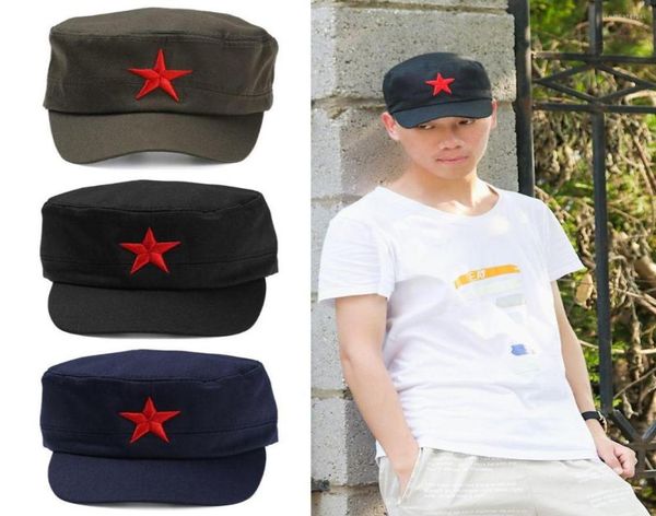 

berets classic men military caps men39s women39s fitted baseball adjustable army red star sun hats outdoor casual sports1499593, Blue;gray