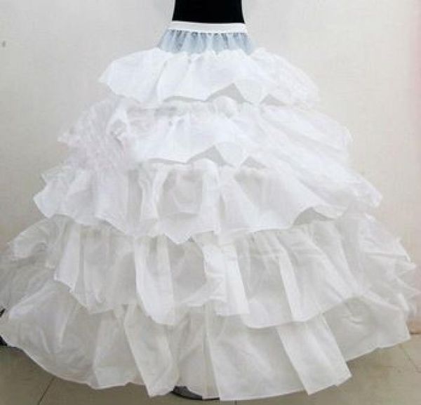 

new s 4 hoops bridal petticoats for ball gown wedding dress cascading ruffles fabric underskirt white wedding accessories 5339856
