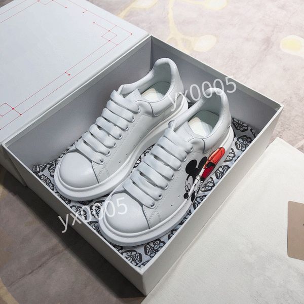 

new mens women brand designer quality classics flat sneaker casual shoes leather white letter overlays fashion platform sneakers2023, Black