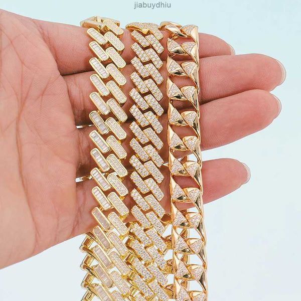 

sterling silver cuban chain 14k gold 925 moissanite link hip hop for men or women