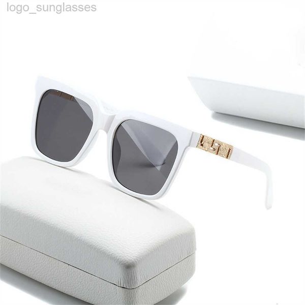 

designer sunglasses luxury womans 4318 fashion mens sun glasses uv protection men eyeglass gradient metal hinge women spectacles box, White;black