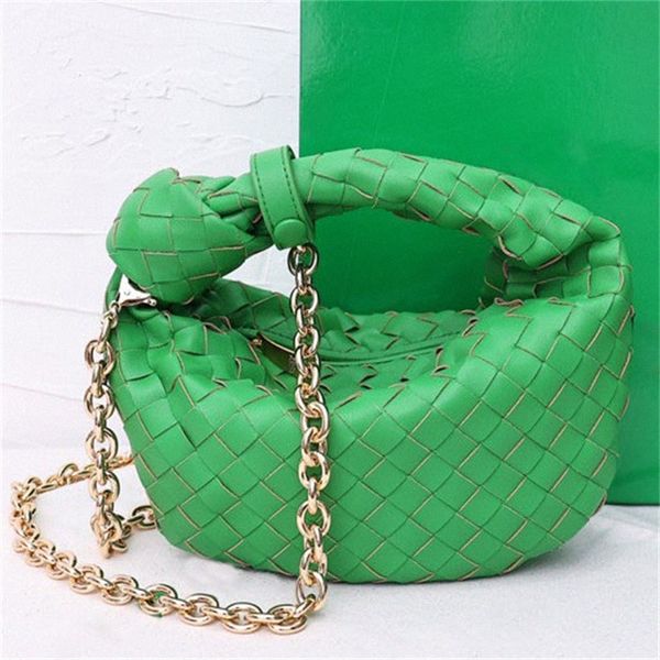 

fall-winter mini jodie bag intrecciato leather handle designer chain handbag single compartment crossbody zip closure shoulder bag purse v0g