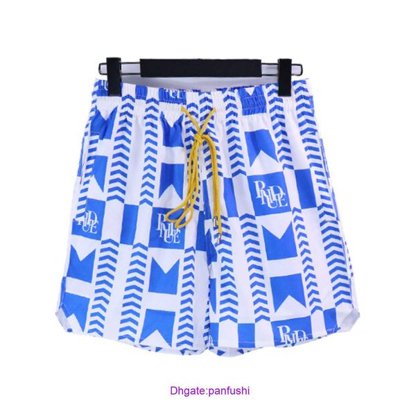 

wholesale designer shorts online shop rhude 2023ss spring summer new american high street fashion brand personalized print men's loose, White;black