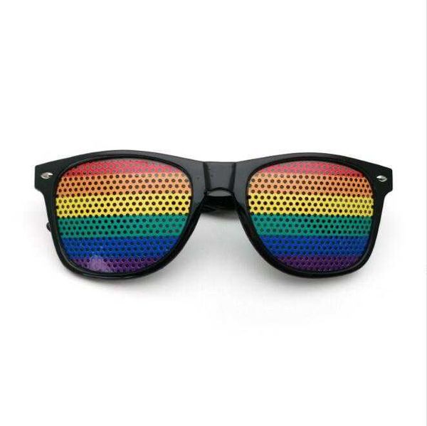 

stock lgbtq lesbian rainbow gay pride sunglasses for decoration, White;black