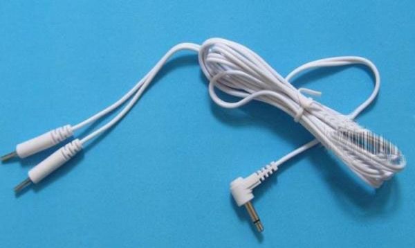 

5pcslot dc 25mm 2 in 1 ems plugin electrode wires cable for massagertens machinepulse1988876