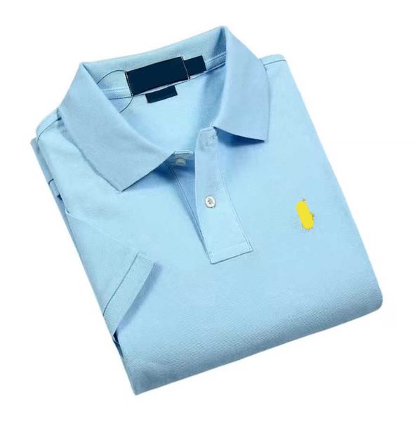 

embroidered polos mens brands polo ralph men casual cotton sleeve business chest letter clothing shorts big and small horses laurens clothes, White;black