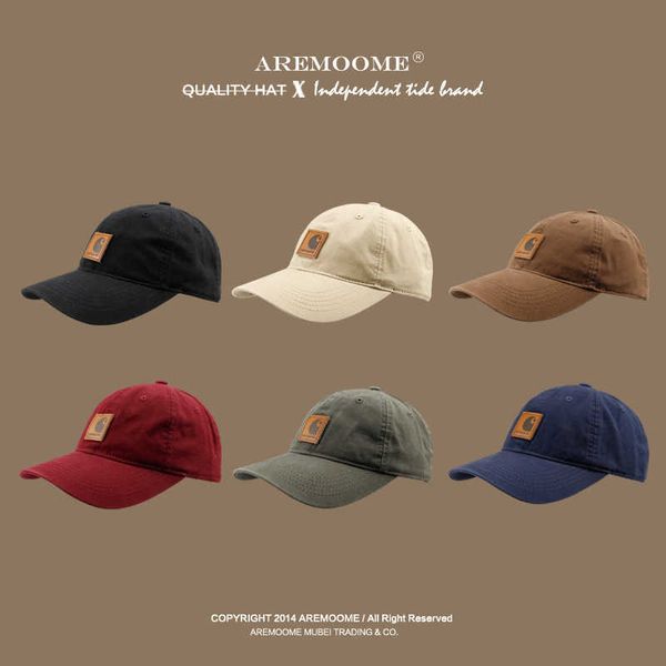 

accessories men's and women's ball cap design brand carhart hat baseball summer sun visor hat workwear washed old american letter, Silver