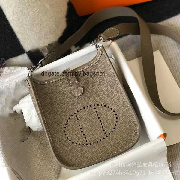 

home h new evelyn cowhide lychee pattern one shoulder crossbody women's bag casual versatile bucket bag