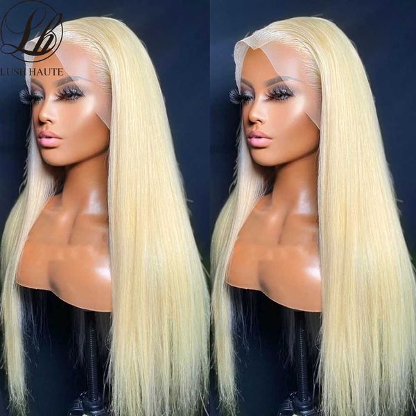 

woman straight 613 blonde lace wigs synthetic lace wigs for black women 13x4x1 middle t part lace wig highlight wig cosplay daily wear 23052, Black;brown