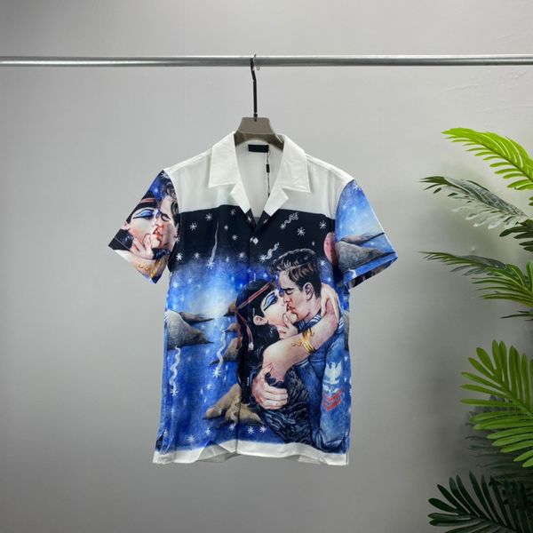 

summer beach designer dress shirts shoort sleeve casual shirts fashion loose beach style breathable shorts tees clothing size -3xl, White;black