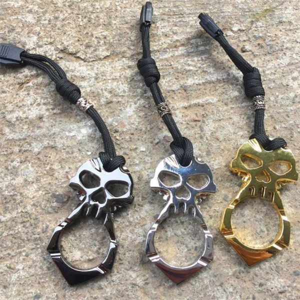 

portable self defense key chain emergency escape broken window tool personal safty talon skull keychain charm car keychains 3 colo6518037, Silver
