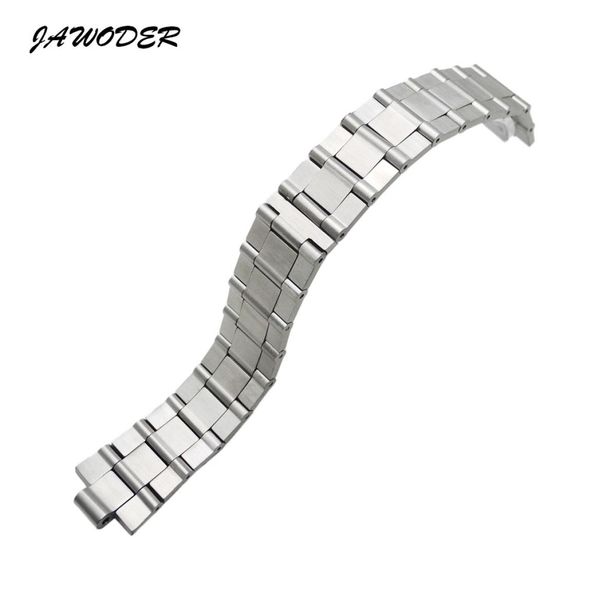 

jawoder watchband 16mm 20mm dedicated pure solid stainless steel brushed watch band strap deployment buckle bracelets for diagono7866508, Black;brown