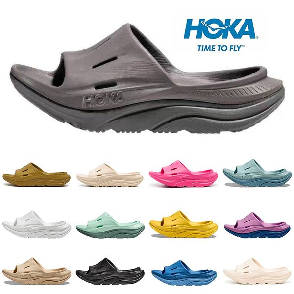 

designer hoka ora recovery slide 3 hokas shoes womens slippers sandal platform slides mens summer beach tripler white black casual shoes eur