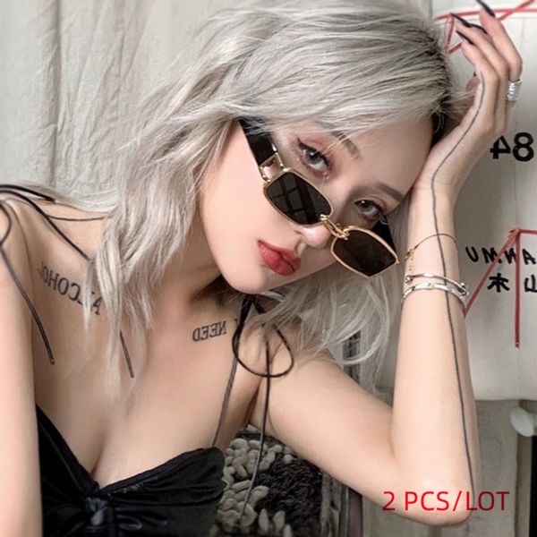 

2023 square sunglasses women luxury brand travel small rectangle sun glasses female fashion retro lunette de soleil femme, White;black
