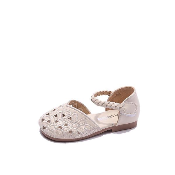 

sandals baby shoes beach child girls summer princess hollow soft sole fashion leather f12752, Black;red