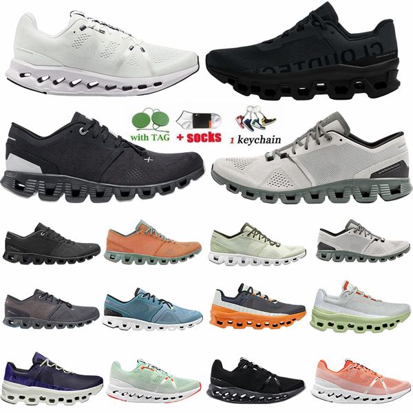 

running shoes on cloud x x3 black white grey cushioning run sneaker oncloud cloudmonster volt orange road interval daily cloudsurfer trainer