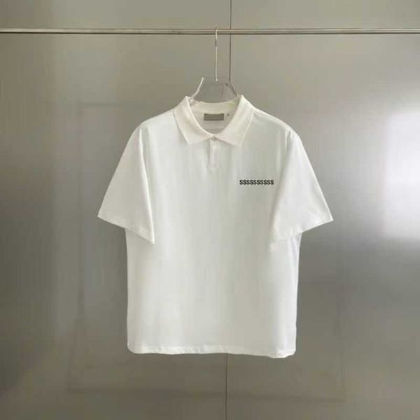 

mens t-shirts designer men polos essentail tee letter double-track reflective short-sleeved tshirts style high street hvp, White;black
