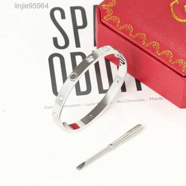 

luxury famous brand designers jewelry love bangle with screw screwdriver 316l stainless steel 18k gold plated lovers bracelet 2ice1, Golden;silver