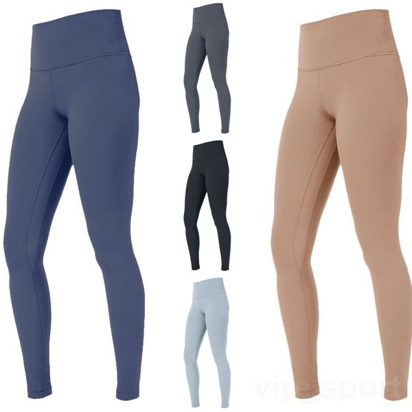 

lu align lu thickening yogas pants lady seamless scrunch trousers sports naked full length exercise tight sportswear workout ankle length pa, White;red