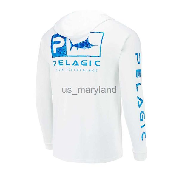 

outdoor shirts pelagic gear fishing apparel summer outdoor men long sleeve t shirt fish shirt sun protection breathable hooded angling cloth, Gray;blue