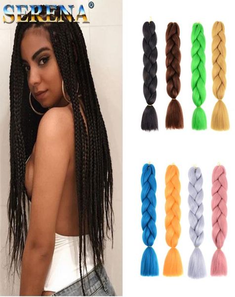 

xpression braiding hair one tone jumbo crochet braids synthetic hair extensions dreadlocks 24 inches braid 100 kanekalon braiding6193790, Black
