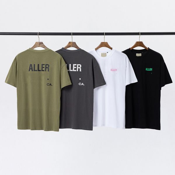 

high street men's t-shirts retro casual loose short-sleeved men's and women's t-shirt hip-hop cotton tee, White;black