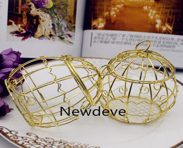 

wedding favor box european creative gold matel boxes romantic wrought iron birdcage wedding candy box tin box whole wedding fa1988962