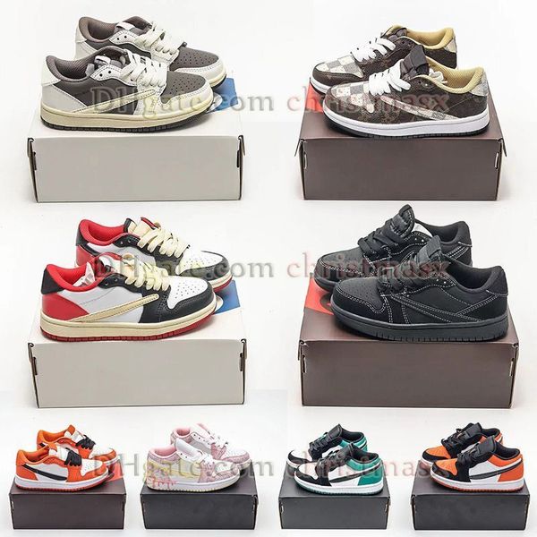 

dhgate kid shoes jumpman 1 basketball shoes reverse mocha black phantom black toe kids sneaker trainers fragment panda big size 4y youth chi