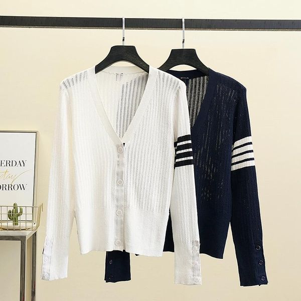 

t-shirt 2021 korean fashion y2k women's clothing long sleeve knitted kawaii korean style plus size striped black/white clothes thin